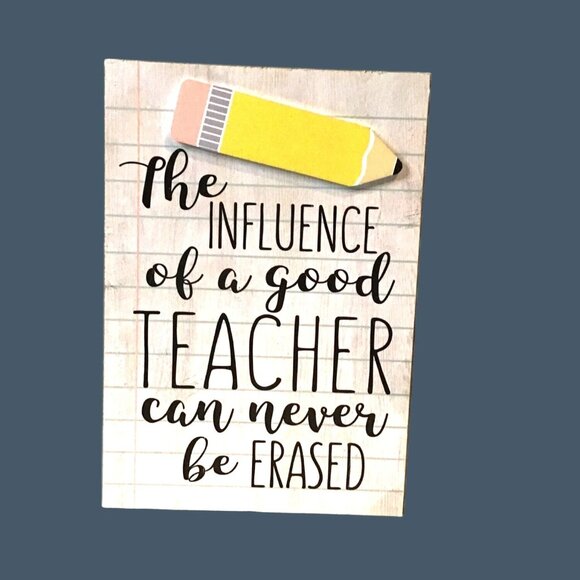 Wooden Teacher Appreciation Gift Card Holder With Pencil Design - Picture 1 of 6